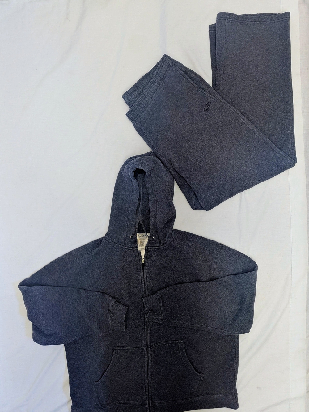 Vintage Y2K Champion Sweatsuit Men's Large Charcoal Gray Zip Up Hoodie Pants